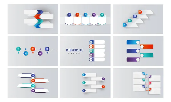 Modèle Chronologie Infographie Affaires Avec Les Étapes Diagramme Espace Copie — Image vectorielle