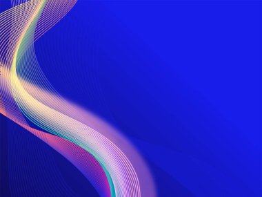 Soyut Gradyan Dalgalı Çizgiler Hareketi Arkaplanı.