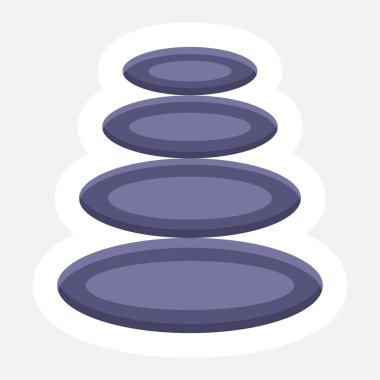 Spa Taşı Yapıştırması veya Düz Tasarım Etiketi.