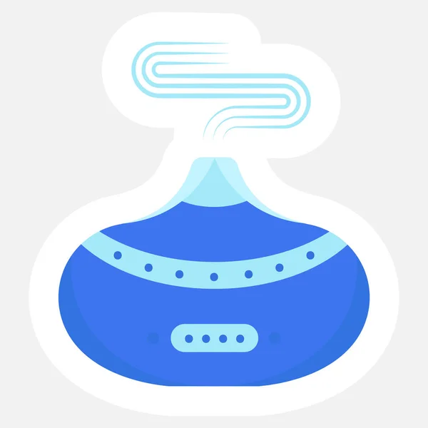 Illustration Diffuseur Autocollant Étiquette Couleur Bleue — Image vectorielle