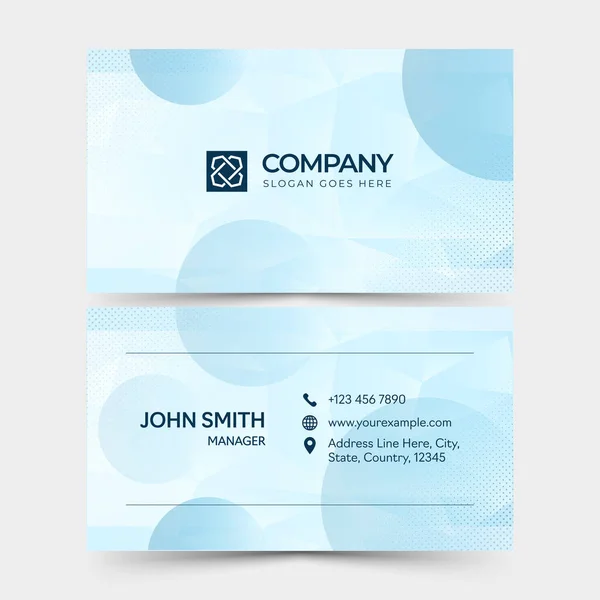 Geometric Business Card Template Front Back Side — Stock Vector