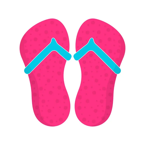 Gepunktetes Pantoffel Flaches Symbol Rosa Und Blau — Stockvektor