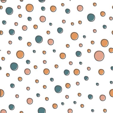 Geometrik Çemberler Kusursuz Desen Arkaplanı.