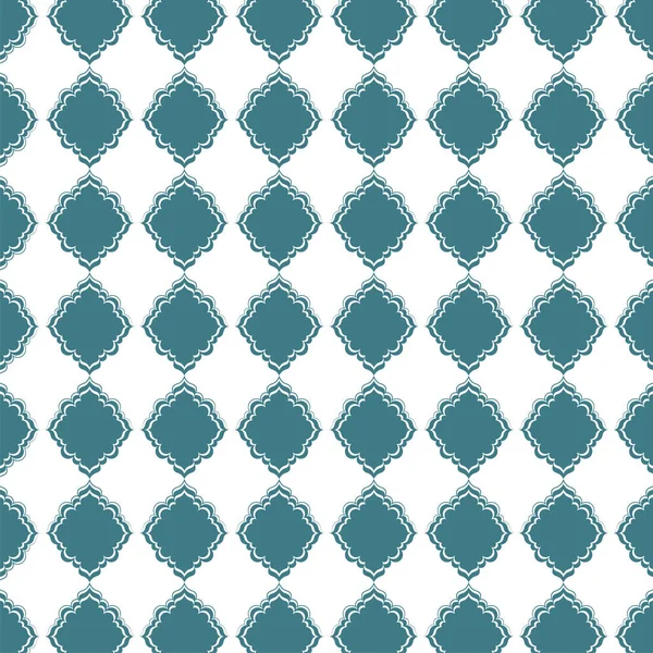 Seamless Moroccan Pattern Background Blue White Color — Stock Vector