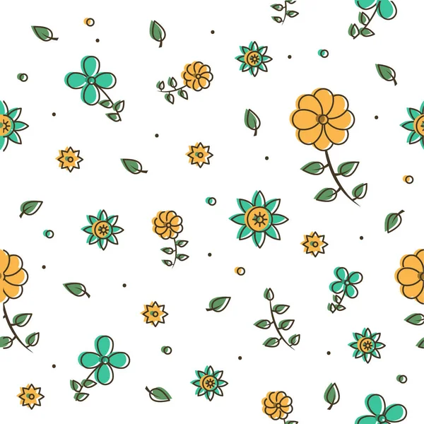 Seamless Pattern Floral Background — Stock Vector