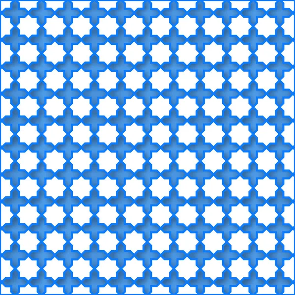 Frótate Sin Costuras Hizb Stripe Pattern Fondo Color Azul Blanco — Vector de stock