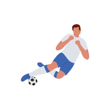 Yüzsüz Futbolcu Beyazların Arkasında Top Tekmeliyor.