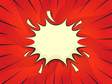 Metin İletisi İçin Yer Olan Retro Çizgi Roman Biçimi Arkaplanı.