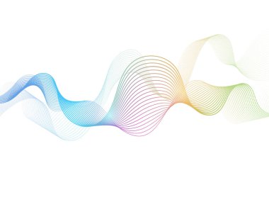 Soyut Gradyan Dalgalı Çizgiler Hareketi Arkaplanı.