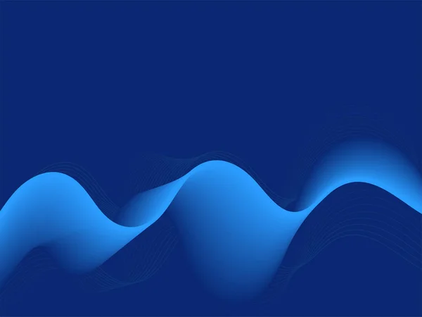 Fondo Movimiento Ondulado Abstracto Color Azul — Vector de stock