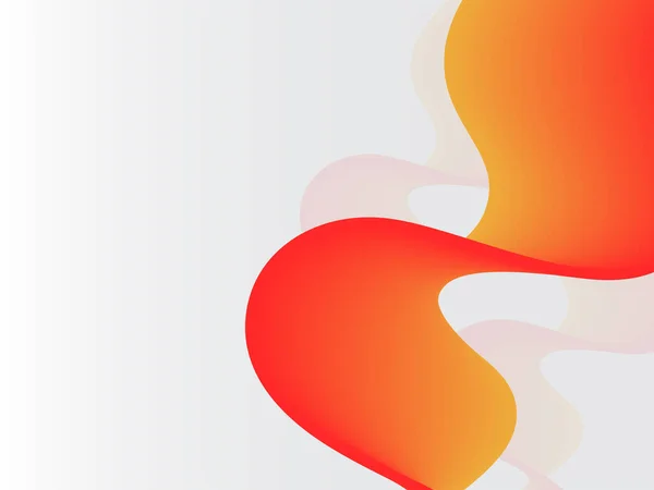 白を背景にグラデーションオレンジ波の動き — ストックベクタ