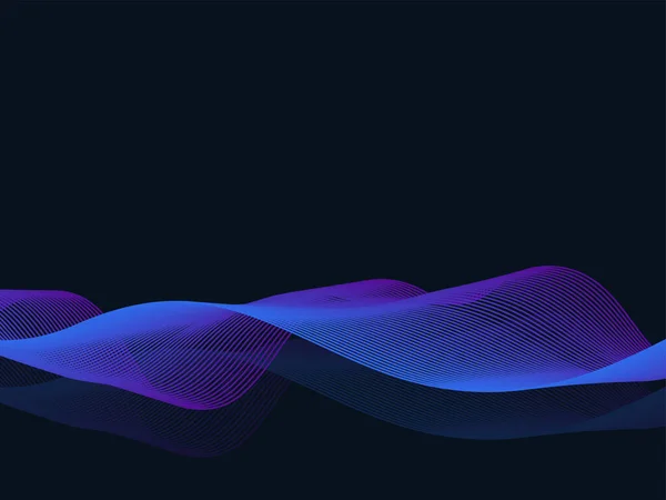 アブストラクト波線図 海の青の背景 — ストックベクタ