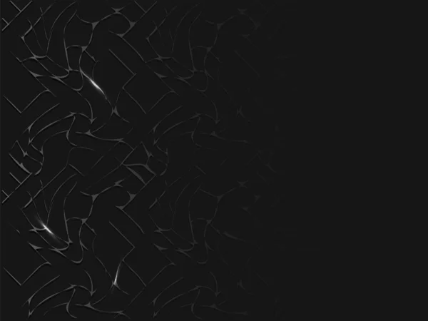 Paper Cut Wirrwarr Linien Hintergrund Schwarzer Farbe — Stockvektor