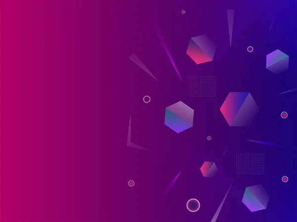 Аннотация Gradient Geometric Elements Background Pink Purple Color — стоковый вектор