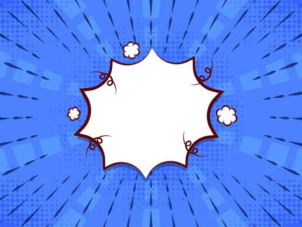 ハーフトーン効果と空の星のフレームを持つブルーカットライン光線の背景 — ストックベクタ