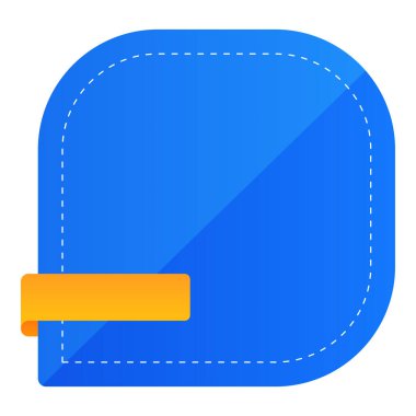 Mavi Renkli Etiket veya Etiket Elementi Boşalt.