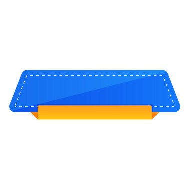 Boş Satış Etiketi, Yapışkan veya Etiket Mavi ve Krom Sarı Renkli.