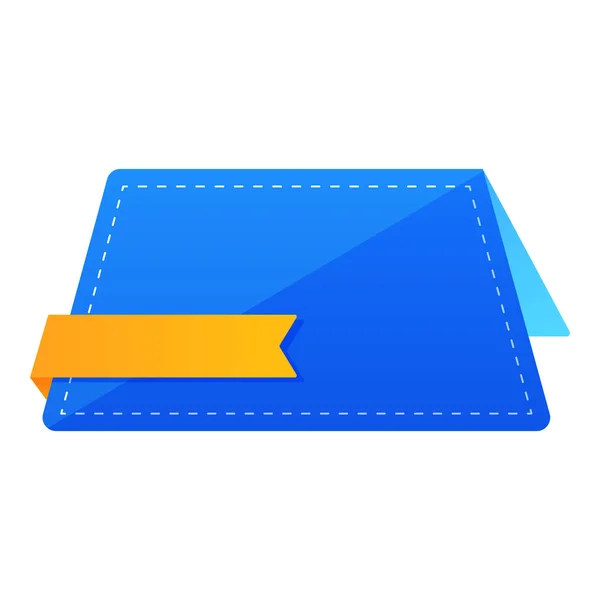 Blank Paper Label Tag Template Blue Chrome Yellow Color — 스톡 벡터