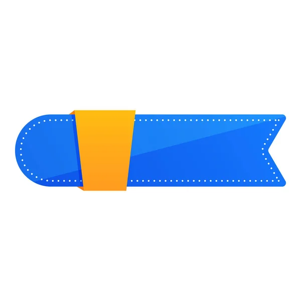 Blank Sale Label Element Blue Chrome Yellow Color — стоковый вектор