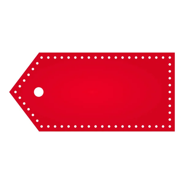 Empty Paper Tag Bookmark Red Color — ストックベクタ