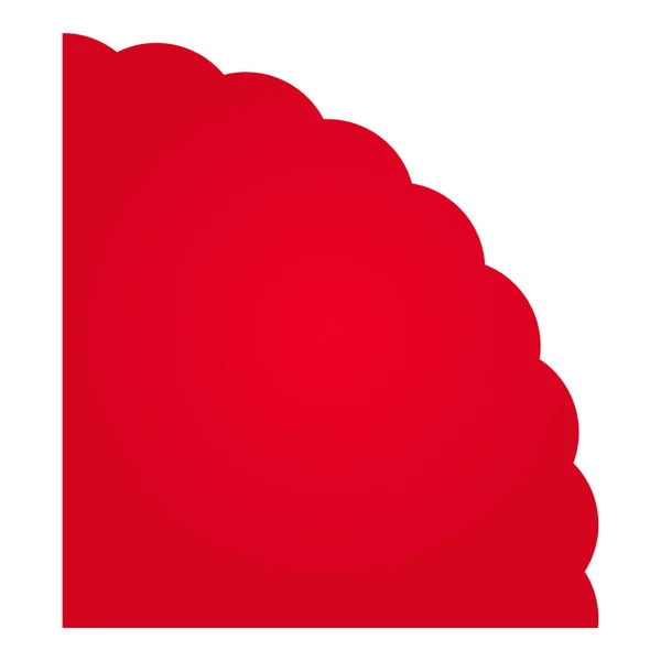 Red Paper Label Sticker Red Color — Stockvector
