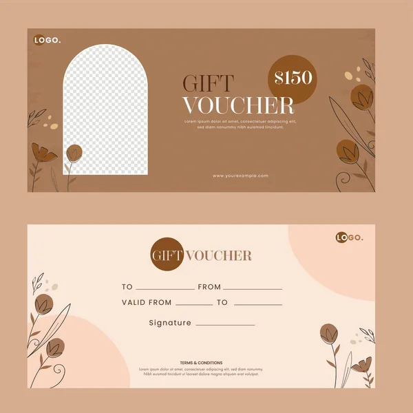 Gift Voucher Banner Template Design Space Product Image Advertising — ストックベクタ