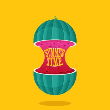 Krom Sarı Arkaplan Karşısında Karpuz Yazı Tipi.