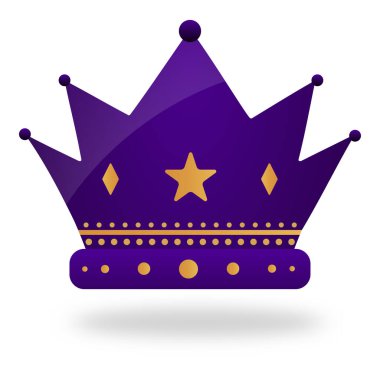 Beyaz Arkaplanda İzole Crown Element.