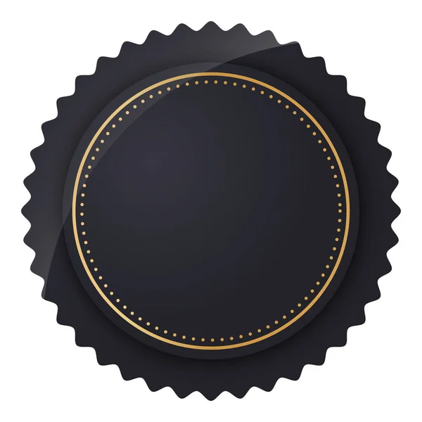 Empty Label Element Black Color — Vettoriale Stock