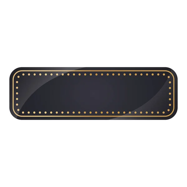 Empty Rectangle Frame Black Golden Color — ストックベクタ