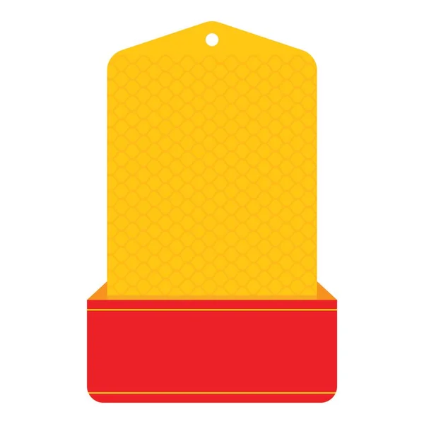 Paper Tag Element Yellow Red Color — Vettoriale Stock