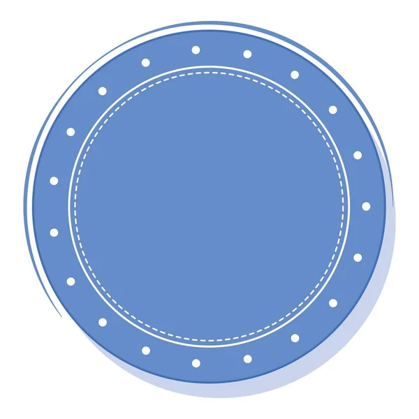 Blank Badge Label Element Blue Color — Stok Vektör