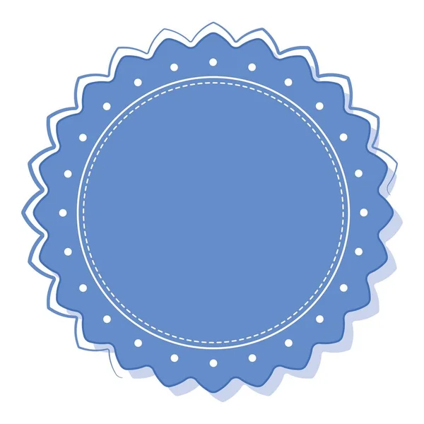 Blue Empty Label Element White Background — Stockový vektor