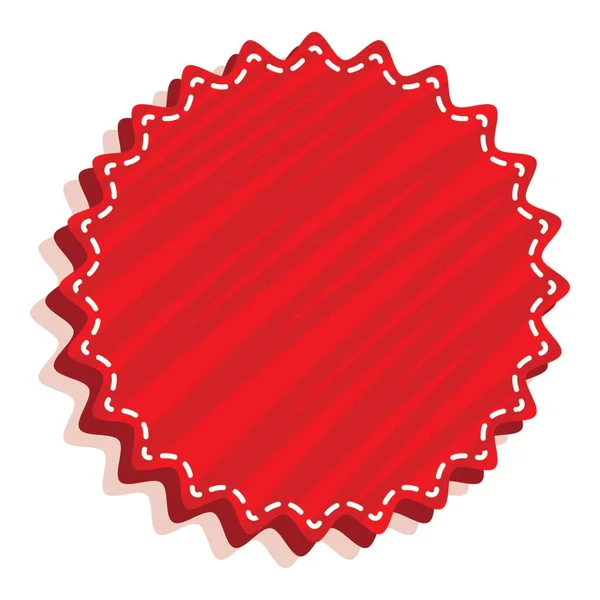 Red Empty Label Badge Element White Background — Image vectorielle