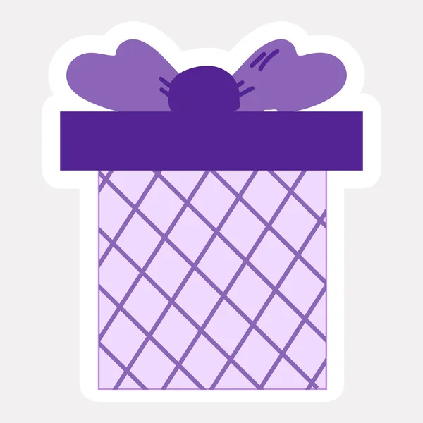 Isolated Gift Sticker Violet Color — стоковый вектор