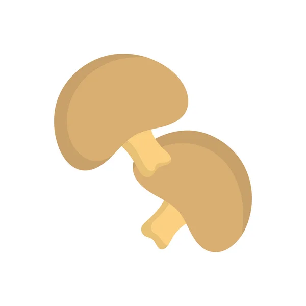 Yellow Illustration Mushroom Flat Vector — Stockvector