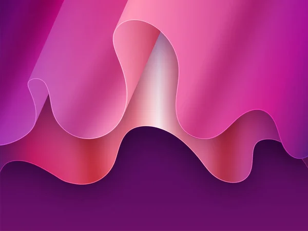 Gradient Pink Purple Paper Layers Style Background — Stok Vektör