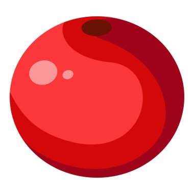 Flat Illustration Of Red Berry Element.