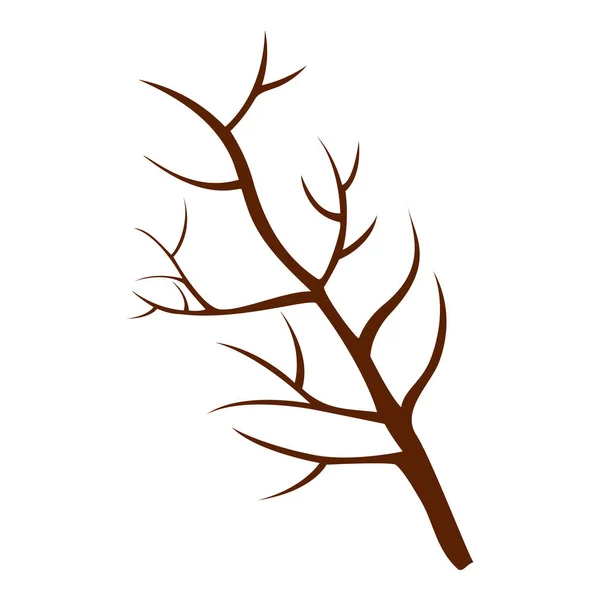Leafless Tree Element Brown Color — Vetor de Stock