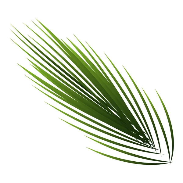Green Spiky Leaves White Background — ストックベクタ
