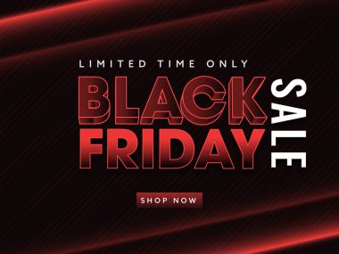 Kara Cuma İndirimli Poster Tasarımı Kahverengi Çizgili Arka plan.