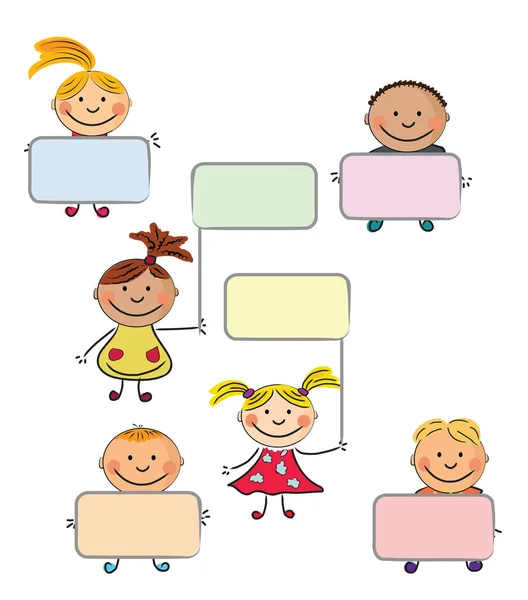 Vector happy kids — Stock Vector