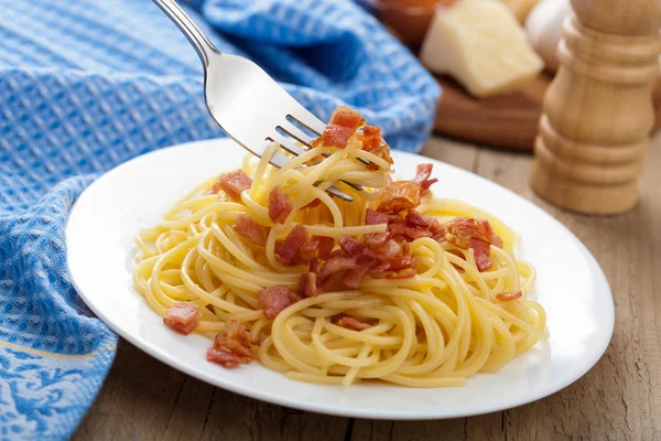 Špagety carbonara — Stock fotografie