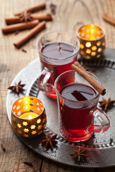 Glass of mulled wine — Stock Photo, Image