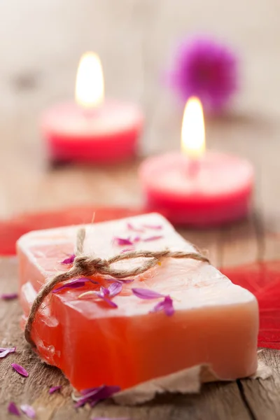 Handmade herbal soap — Stock Photo, Image