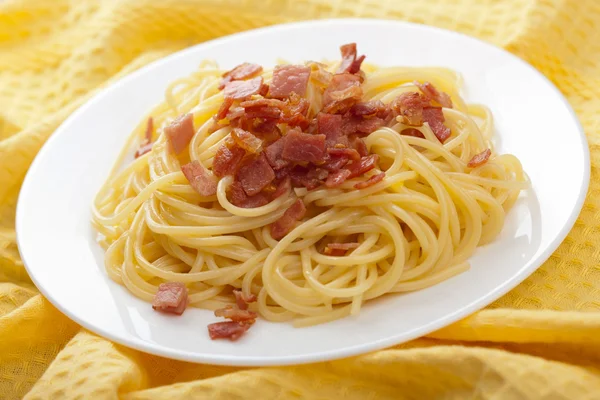 Espaguete carbonara — Fotografia de Stock