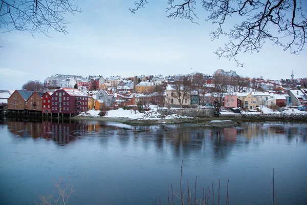 Trondheim stadtbild norwegen — Stockfoto