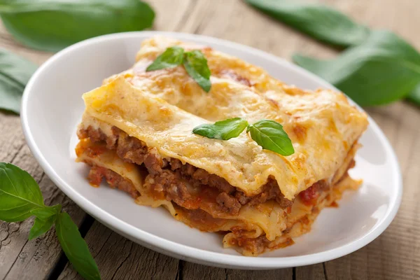 Classic lasagna bolognese — Stock Photo, Image