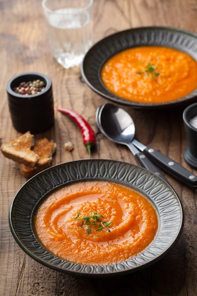 Soupe à la crème de carotte — Photo