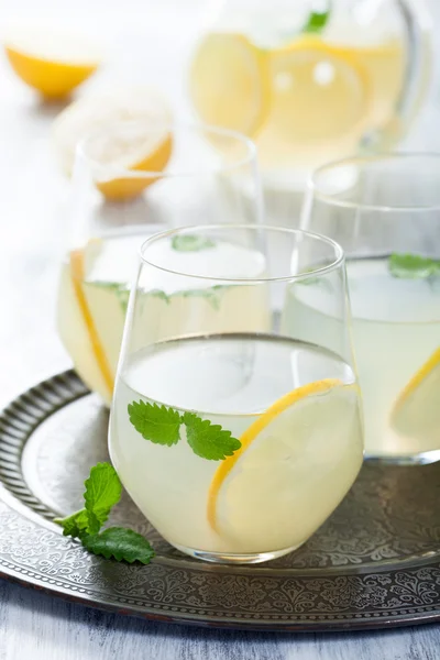 Fresh lemonade in glasses — Stock Photo, Image